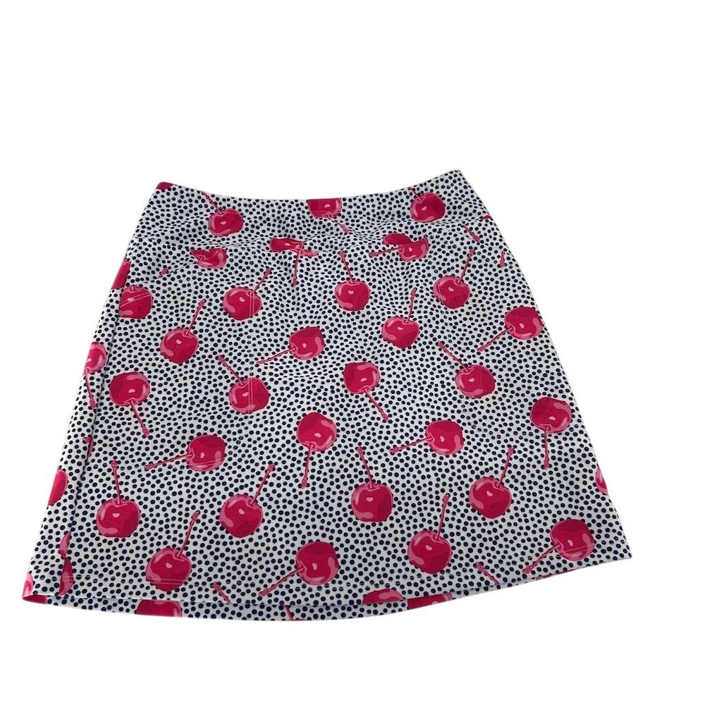 Skinz Cherry Print Athletic Skort with Pockets Size Small Multicolor